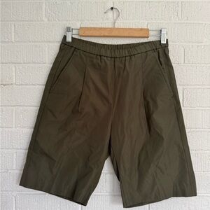 Moncler Olive Green Bermuda Shorts Lightweight Casual